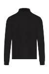 Men's black silk polo shirt with long sleeves Brioni - 100% silk. . Fastener: button. Country of manufacture: Italy. Care: specialized cleaning - photo 6