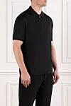 Brioni Черное поло с молнией и фирменной вышивкой на груди - логотип бренда. 100% хлопок. молния. Страна производитель: Италия. Уход: специализированная чистка - фото 3