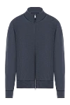 Brioni Мужской кардиган из шерсти с геометрическим рельефом и стойкой - 100% шерсть. молния. Страна производитель: Италия. Уход: специализированная чистка - фото 1