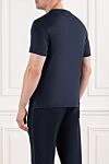 Dark blue linen t-shirt with soft texture Brioni - 100% flax. Country of manufacture: Italy. Care: specialized cleaning - photo 4