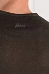 Brioni Свитшот из мягкого льна шоколадного цвета с минималистичным силуэтом - 100% лен. Страна производитель: Италия. Уход: специализированная чистка - фото 5