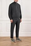 Brioni Уютный спортивный костюм с эластичными манжетами и гладкой фактурой - 93% хлопок, 7% полиамид. молния. два боковых кармана. Страна производитель: Италия. Уход: специализированная чистка - фото 3