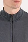 Brioni Сірий спортивний костюм із фактурними манжетами та широкими брюками - 66% вовна, 29% бавовна, 5% поліамід. блискавка. дві бічні кишені. Країна виробник: Італія. Догляд: спеціалізоване чищення - фото 5