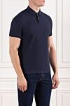 Loro Piana Поло Brentwood из эластичного хлопкового пике с двухцветной отделкой - 95% хлопок, 5% эластан. пуговицы. Страна производитель: Италия. Уход: специализированная чистка - фото 3