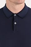 Loro Piana Поло Brentwood из эластичного хлопкового пике с двухцветной отделкой - 95% хлопок, 5% эластан. пуговицы. Страна производитель: Италия. Уход: специализированная чистка - фото 5