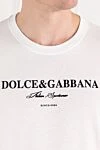 Dolce & Gabbana Мужская футболка из мягкого хлопка с черным принтом бренда - принт бренда. 100% хлопок. Страна производитель: Италия. Уход: специализированная чистка - фото 5