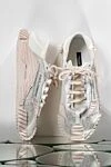 NS1 Slip-on Sneakers Made of Combined Materials White Women's Dolce & Gabbana - lace. 43% polyamide 21% calfskin 20% viscose 5% cotton 1% PVC. rubber sole. Fastener: lacing. Country of manufacture: Italy. Care: specialized cleaning - photo 8