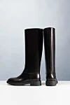 Ботинки женские Ascott из черной кожи с закруглённым носком Gianvito Rossi - 100% натуральная кожа. Страна производитель: Италия. Уход: специализированная чистка - фото 6