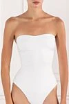 Alex Riviere Anja One-Piece White Strapless Swimsuit - 83% polyamide, 17% elastane. Country of manufacture: Italy. Care: specialized cleaning - photo 5