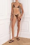 St Tropez Two-Piece Triangle Bikini Alex Riviere - leopard print. 59% polyamide, 41% elastane. Fastener: ties. Country of manufacture: Italy. Care: specialized cleaning - photo 2