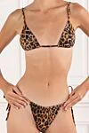 Alex Riviere St Tropez Two-Piece Triangle Bikini - leopard print. 59% polyamide, 41% elastane. Fastener: ties. Country of manufacture: Italy. Care: specialized cleaning - photo 5