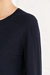 Loro Piana Синий джемпер Piuma с круглым вырезом из тончайшего и мягкого кашемира - 100% кашемир. Страна производитель: Италия. Уход: специализированная чистка - фото 5