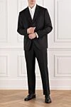 Black wool suit with straight trousers and a two-button jacket Sartoria Latorre - 100% wool. buttons. two side pockets, one chest pocket. Country of manufacture: Italy. Care: specialized cleaning - photo 2