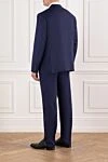 Men's blue suit with a two-button jacket Sartoria Latorre - 100% wool. buttons. two side pockets, one chest pocket. Country of manufacture: Italy. Care: specialized cleaning - photo 4