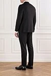 Men's black single-breasted tuxedo with satin lapels Sartoria Latorre - 100% wool. buttons. two side pockets, one chest pocket. Country of manufacture: Italy. Care: specialized cleaning - photo 4