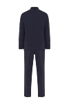Men's dark blue wool tuxedo with satin lapels Sartoria Latorre - 100% wool. buttons. two side pockets, one chest pocket. Country of manufacture: Italy. Care: specialized cleaning - photo 6