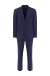 Sartoria Latorre Classic men's suit, blue wool, single-breasted cut - 100% wool. buttons. two side pockets, one chest pocket. Country of manufacture: Italy. Care: specialized cleaning - photo 1