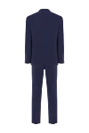 Classic men's suit, blue wool, single-breasted cut Sartoria Latorre - 100% wool. buttons. two side pockets, one chest pocket. Country of manufacture: Italy. Care: specialized cleaning - photo 6