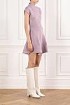 Magda Butrym Purple cashmere dress with short sleeves and flared skirt - 95% cashmere, 5% elastane. Fastener: zipper. Country of manufacture: Italy. Care: specialized cleaning - photo 3
