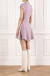 Purple cashmere dress with short sleeves and flared skirt Magda Butrym - 95% cashmere, 5% elastane. Fastener: zipper. Country of manufacture: Italy. Care: specialized cleaning - photo 4