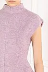 Magda Butrym Purple cashmere dress with short sleeves and flared skirt - 95% cashmere, 5% elastane. Fastener: zipper. Country of manufacture: Italy. Care: specialized cleaning - photo 5