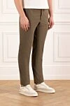 PT01 (Pantaloni Torino) Чоловічі штани прямого крою коричневого кольору із застібкою на блискавку - 79% поліамід, 21% еластан. гудзик, блискавка. дві бічні кишені, дві задні. Країна виробник: Італія. Догляд: спеціалізоване чищення - фото 3