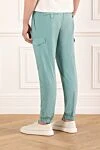 Мужские брюки спортивные карго мятного оттенка с манжетами PT01 (Pantaloni Torino) - 56% хлопок, 37% полиамид, 7% эластан. пуговица, молния. два боковых кармана, два задних. Страна производитель: Италия. Уход: специализированная чистка - фото 4