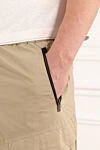 PT01 (Pantaloni Torino) Men's beige cargo pants with patch pockets and drawstring - 55% cotton, 39% polyamide, 6% elastane. button, zipper. two side pockets, two back pockets. Country of manufacture: Italy. Care: specialized cleaning - photo 5