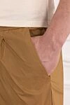 PT01 (Pantaloni Torino) Мужские брюки базовые коричневые с белым шнурком на талии - 55% хлопок, 39% полиамид, 6% эластан. пуговица, молния. два боковых кармана, два задних. Страна производитель: Италия. Уход: специализированная чистка - фото 5
