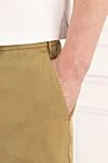 PT01 (Pantaloni Torino) Men's cotton trousers brown with button and drawstring fastening - 61% lyocell, 22% linen, 17% cotton. button, zipper. two side pockets, two back pockets. Country of manufacture: Italy. Care: specialized cleaning - photo 5