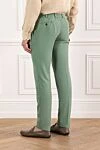 Men's pastel green straight fit trousers with drawstring waist PT01 (Pantaloni Torino) - 61% lyocell, 22% linen, 17% cotton. button, zipper. two side pockets, two back pockets. Country of manufacture: Italy. Care: specialized cleaning - photo 4