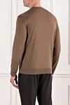 Men's plain wool jumper in basic style Cesare di Napoli - 100% wool. Country of manufacture: Italy. Care: specialized cleaning - photo 4