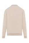 Men's basic woolen warm jumper in beige Cesare di Napoli - 100% wool. Country of manufacture: Italy. Care: specialized cleaning - photo 6