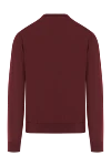 Men's wool jumper burgundy with a round neck Cesare di Napoli - 100% wool. Country of manufacture: Italy. Care: specialized cleaning - photo 6