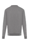 Gray natural wool jumper for office and leisure Cesare di Napoli - 100% wool. Country of manufacture: Italy. Care: specialized cleaning - photo 6