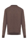 Brown wool jumper in a minimalist style Cesare di Napoli - 100% wool. Country of manufacture: Italy. Care: specialized cleaning - photo 6