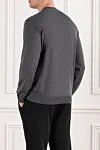Fine wool jumper in grey shade Cesare di Napoli - 100% wool. Country of manufacture: Italy. Care: specialized cleaning - photo 4