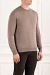Cesare di Napoli Men's jumper made of wool with a smooth texture - 100% wool. Country of manufacture: Italy. Care: specialized cleaning - photo 3