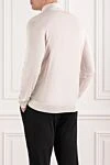Men's light wool troyer with a high collar Cesare di Napoli - 100% wool. Fastener: zipper. Country of manufacture: Italy. Care: specialized cleaning - photo 4