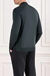 Green wool jumper with stand-up collar and long sleeves Cesare di Napoli - 100% wool. Country of manufacture: Italy. Care: specialized cleaning - photo 4