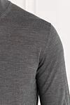 Cesare di Napoli Men's grey wool turtleneck sweater - 100% wool. Country of manufacture: Italy. Care: specialized cleaning - photo 5