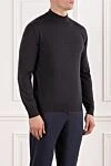 Cesare di Napoli Dark grey textured knit wool jumper - 100% wool. Country of manufacture: Italy. Care: specialized cleaning - photo 3