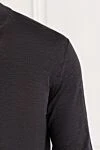Cesare di Napoli Dark grey textured knit wool jumper - 100% wool. Country of manufacture: Italy. Care: specialized cleaning - photo 5