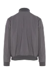 Men's grey jacket with fur lining and crocodile leather trim Seraphin - crocodile leather inserts. 95% nylon, 5% crocodile leather, 100% natural fur. zippers. two side pockets. Country of manufacture: Italy. Care: specialized cleaning - photo 6