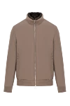 Seraphin Men's bomber jacket with zip, fur inside and crocodile leather details - crocodile leather inserts. 95% nylon, 5% crocodile leather, 100% natural fur. zippers. two side pockets. Country of manufacture: Italy. Care: specialized cleaning - photo 1