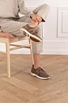 Brown knitted wool sneakers 360 LP Lady Flexy Walk Loro Piana - Decoration: loop with Loro Piana logo. 95% natural wool, 5% polyester. lace-up. ultra-light rubber. Country of manufacture: Italy. Care: specialized cleaning - photo 2