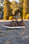 Brown knitted wool sneakers 360 LP Lady Flexy Walk Loro Piana - Decoration: loop with Loro Piana logo. 95% natural wool, 5% polyester. lace-up. ultra-light rubber. Country of manufacture: Italy. Care: specialized cleaning - photo 6
