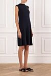 Loro Piana Платье Coste из кашемира с рукавами-кимоно синее - рубчик. 100% кашемир. шнуровка. Страна производитель: Италия. Уход: специализированная чистка - фото 3