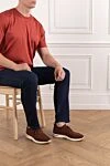 Коричневые мужские кроссовки 360 LP Flexy Walk из шерсти Loro Piana - логотип Loro Piana. 100% натуральная шерсть. шнуровка. Стелька: из телячьей кожи наппа. Страна производитель: Италия. Уход: специализированная чистка - фото 2