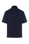 Loro Piana Рубашка-поло Tremezzo мужская синяя из изысканного трикотажа интерлок - вышитый логотип по подолу. 100% хлопок. пуговицы. Страна производитель: Италия. Уход: специализированная чистка - фото 7